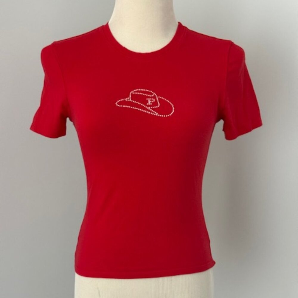 Pink - Red Crop Top - Size M